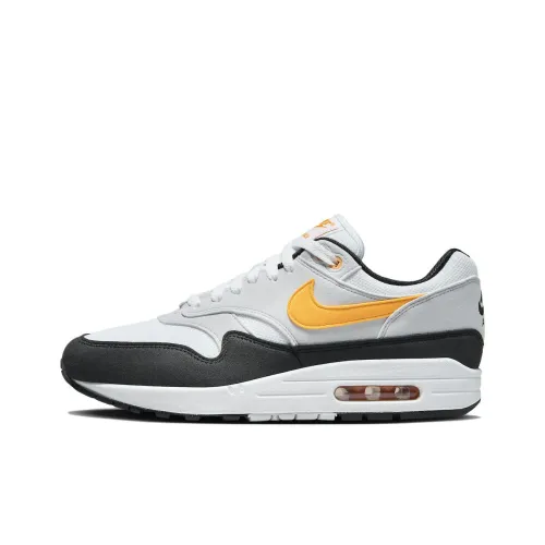 Nike Air Max 1 Low Топ Casual Мужской Черный Белый Желтый