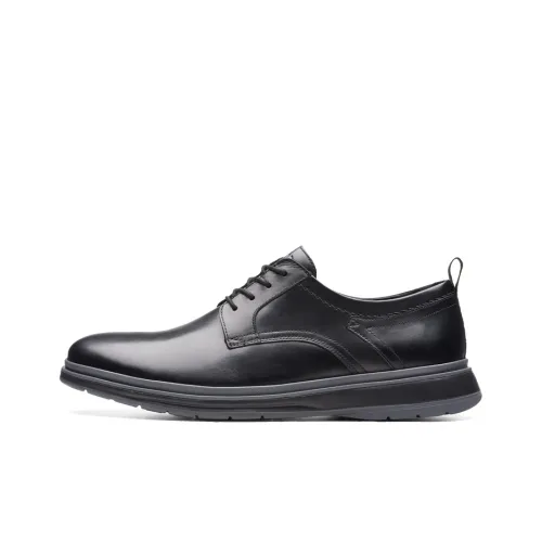 Clarks Chatri Series Повседневные кожаные туфли, низкий топ, черный, 261745537, мужской