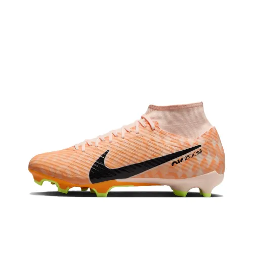 Nike Zoom Mercurial Superfly 9 Футбольные бутсы MID Топ Апельсин Унисекс