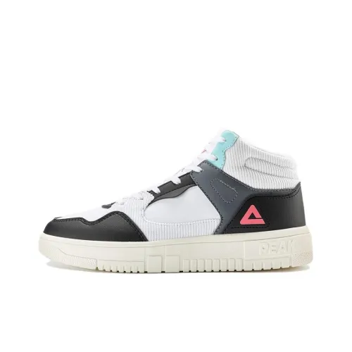 PEAK Амортизаторы Shock Slip-resistant Abrasion-resistant MID Топ Скейтборд Кроссовки Женские Белый Черный