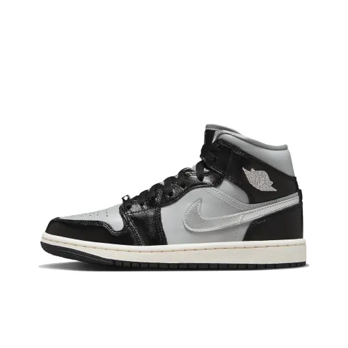 Jordan Air Jordan 1 MID SE Женские MID Топ Винтажные баскетбольные кроссовки Женские Черно-белая панда