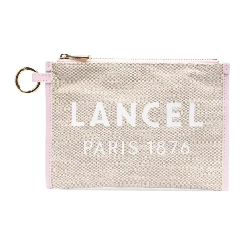 LANCEL Холст с гладкой коровьей кожей холст клатч стандартный женский натуральный розовый