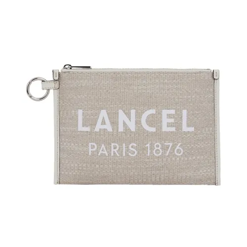 LANCEL Холст с гладкой коровьей кожей холст клатч женский натуральный белый