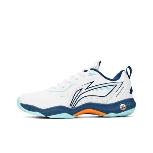 Подкладка устойчивая к истиранию дышащая низкий топ обувь для бадминтона унисекс белый новый джинсовый синий