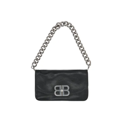Balenciaga Телячья кожа Портативная Сумка через плечо Сумка на плечо Женская Черная