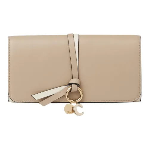 Chloe Marcie Блестящий Телячья кожа Кошелек Женские Бежевый