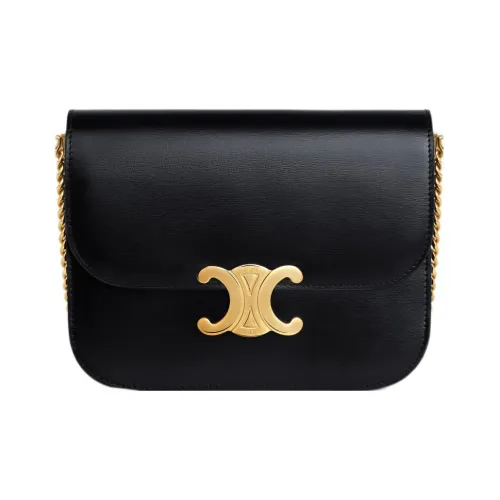 CELINE Сумка через плечо из коровьей кожи женская черная