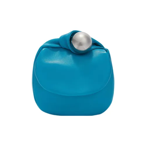 JIL SANDER Телячья кожа Cloud Pouch Clutch Маленький Женский Синий