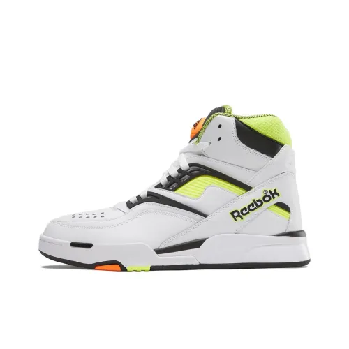 Reebok Pump TZ 'Solar ACID Yellow' Высокие Топы Винтажные Баскетбольные Кроссовки Мужские Белый Желтый