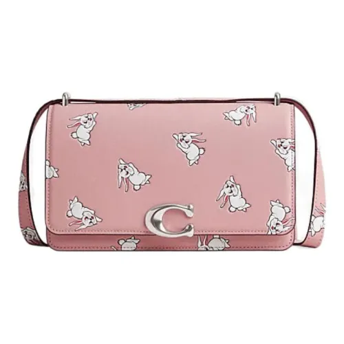 COACH Baymax Rabbit Коллаборация Bandit Коровья кожа Конверт Сумка Сумка Сумка через плечо Женская Розовая