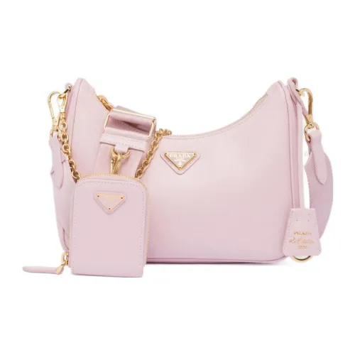PRADA RE Edition Saffiano Кожа 3 в 1 Сумка через плечо Сумка на плечо Стандартная Женская Розовая