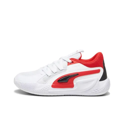 PUMA Court Rider 1,0 Low Топ Баскетбольные кроссовки Унисекс Белый Красный