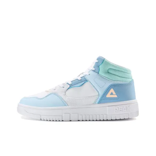 PEAK Покрытие против скольжения и износостойкое MID Топ Скейтборд Кроссовки Женские Белые Синие