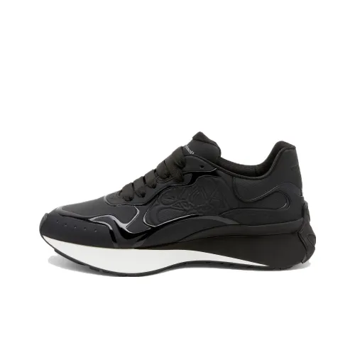 Alexander McQueen Sprint Runner Low Топ Кэжуал Мужской Черный