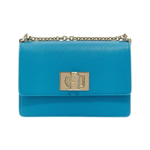 Furla 1927 Collection Кожа Сумка через плечо Мини Женская Светло-синяя
