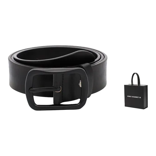 FREE RABBITⅡ Квадратная застежка ремни из коровьей кожи унисекс 3,5 см