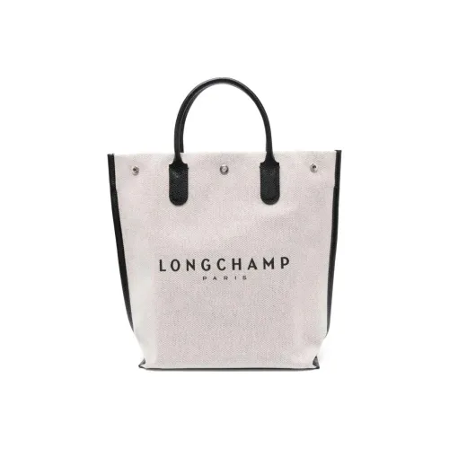 LONGCHAMP Хлопок Холст Кожа Сумка Canvas Tote Сумка Shopping Bag Сумка Medium Женская Бежевая