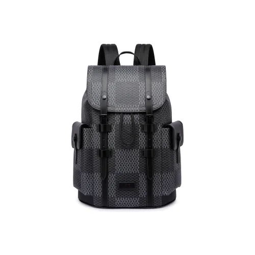 FAIRWHALE ПВХ Ноутбук Рюкзак Средний Мужской Свинцово-серый