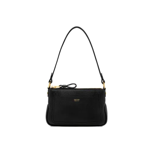 TF Телячья кожа Сумка Сумка через плечо Женская Черная