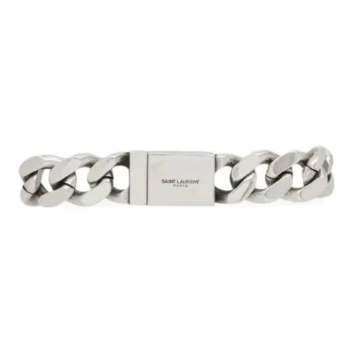 SAINT LAURENT Металлические браслеты, серебряные, женские