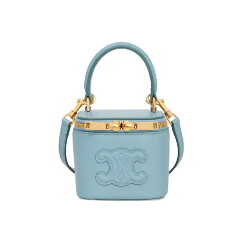 CELINE Гладкая коровья кожа Макияж Чехол Сумка через плечо Сумка мини Женская California Синий