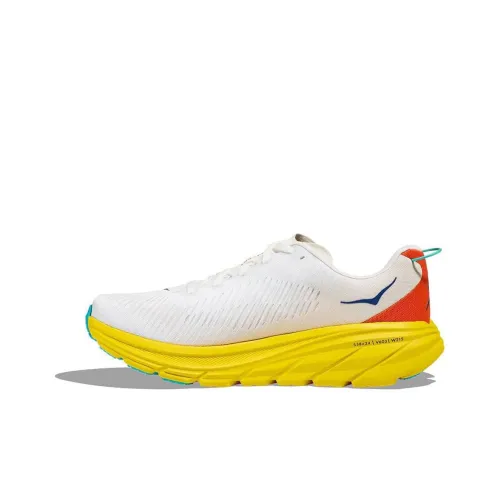 HOKA ONE ONE Rincon 3 Амортизация Износостойкий Низкий Топ Беговые кроссовки Мужские Белый Желтый