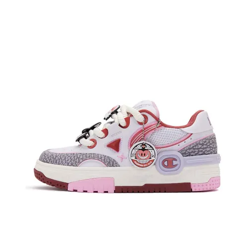 Big Heart X Champion Essentials Low Топ Скейтборд Кроссовки Женские Серый Фиолетовый Розовый