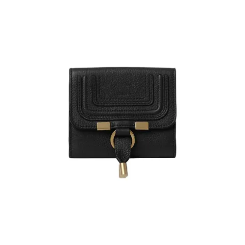 Chloe Marcie Телячья кожа с текстурой Кошелек Стандартный Женский Черный