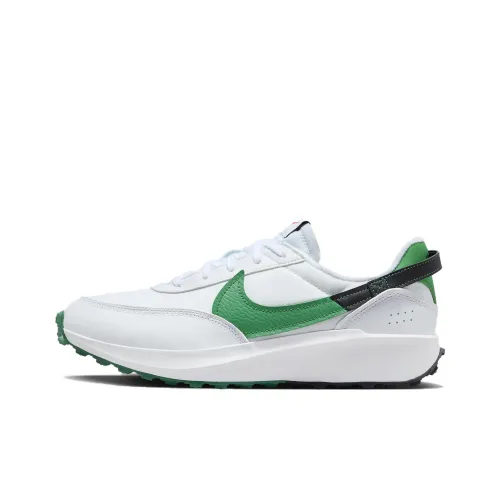 Nike Waffle Debut Slip-resistant Low Top Casual Shoes Men's White Green Black Найк Waffle Debut Slip-resistant Низкий Топ Повседневная Обувь Мужская Белый Зеленый Черный