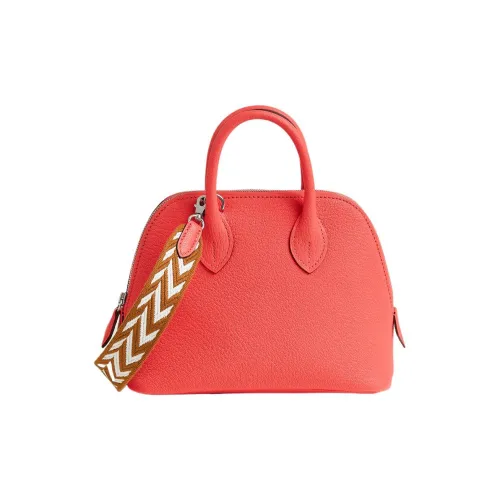 HERMES Bolide Mysore Шевро Сумка через плечо Мини Женские Texas Розовый