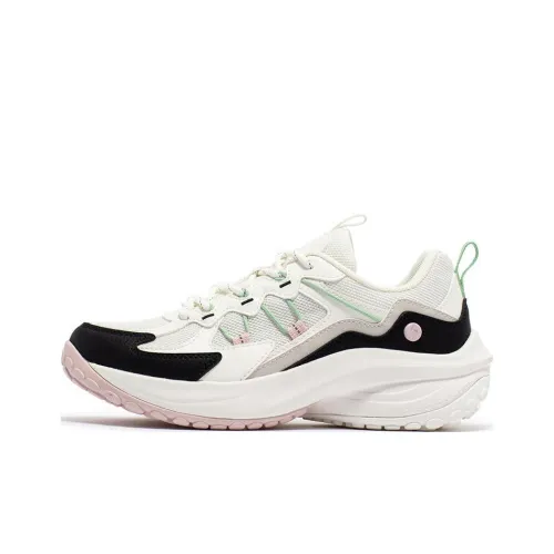 361° Противоскользящие устойчивые к истиранию низкие беговые кроссовки с топом женские белые