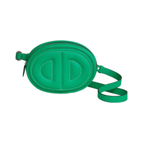 HERMES In The Loop Swift Телячья кожа Свиной нос Бананка Женские Зеленый