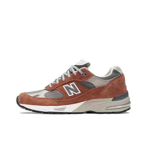 New Balance NB 991 V1 Low Топ Повседневный Городской Коммутер Беговые кроссовки Мужской Коричневый