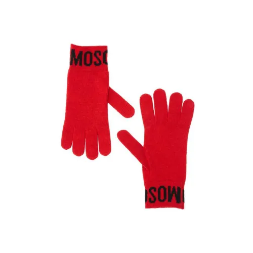 MOSCHINO Вязаные перчатки, красный, женские