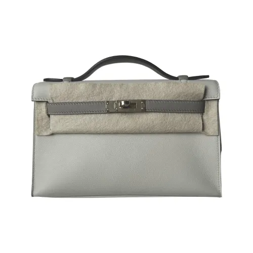 HERMES Mini Kelly Generation 1 Swift Кожа Kelly Сумка Мини Женская Бетон Серый