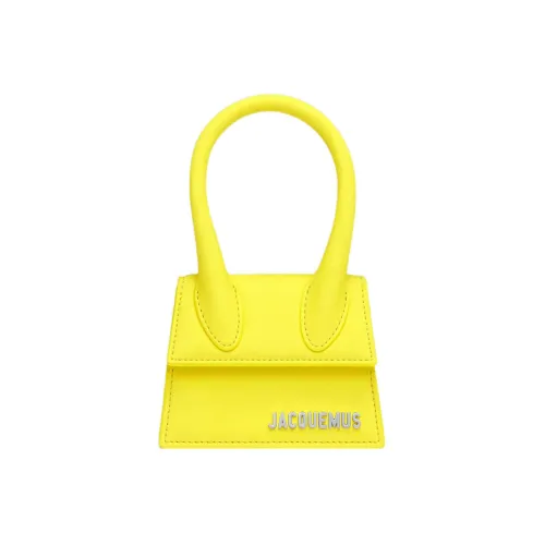 Jacquemus Le Chiquito Телячья кожа Сумка Сумка через плечо Сумка через плечо Мини Женская Неоново-желтая