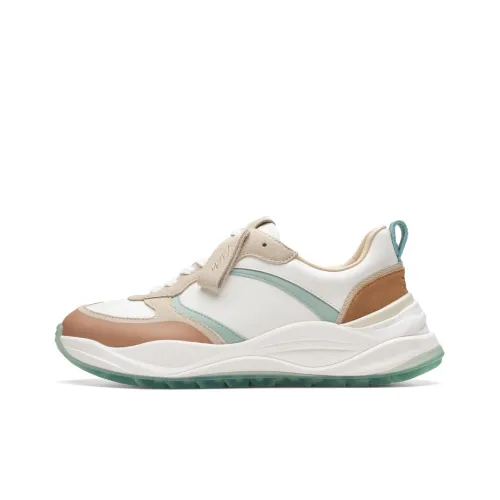 Clarks Lightweight Series Повседневные Низкие Кеды Хаки 261755434 Женские