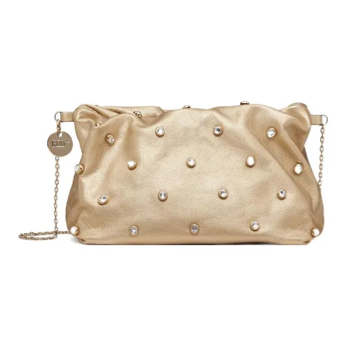 RED VALENTINO Стразы Овчина Сумка через плечо Сумка на плечо Стандартная Женская Белая Золотая