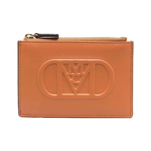 MCM Телячья кожа Держатель для карт Держатель для карт Мини Мужской Коричневый