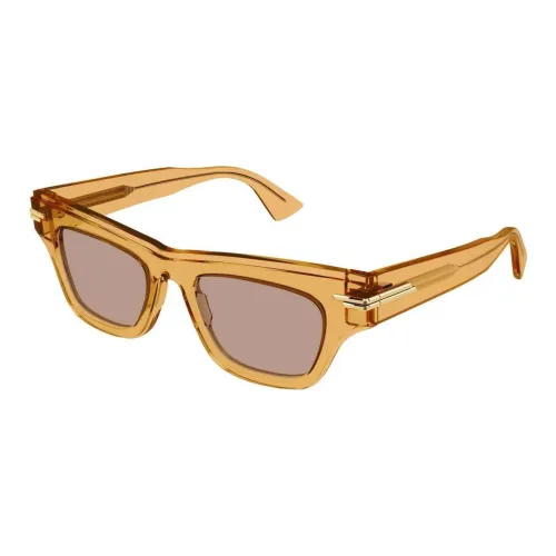 Bottega Veneta Ацетат Нерегулярная форма Солнцезащитные очки Женские Желтый