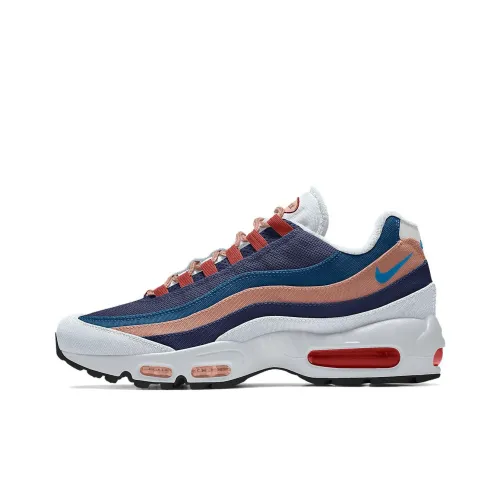 Nike Air Max 95 Low Беговые кроссовки Мужские Серые Синие