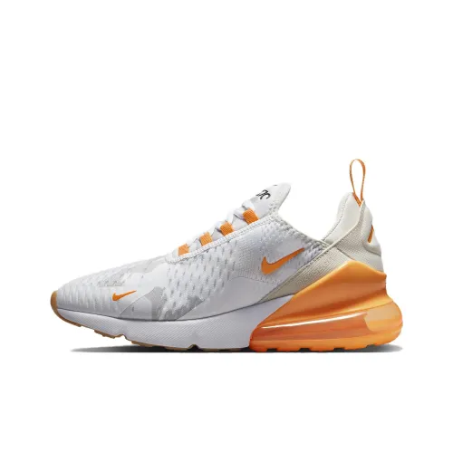 Nike Air Max 270 Low Топ Беговые кроссовки Женские Белый Апельсин