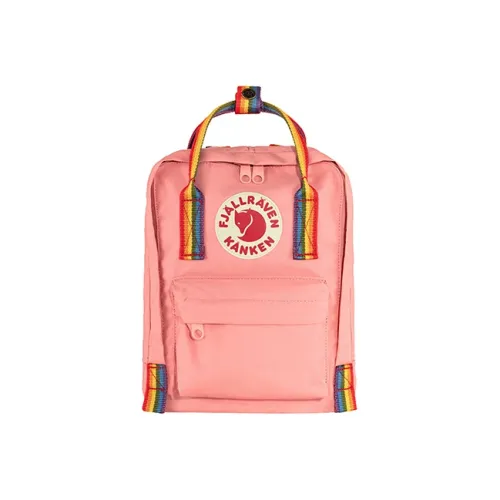 Fjallraven Виниловый Рюкзак Мини Женский Розовый с Полосами