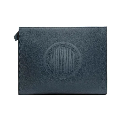 Moynat Коровья кожа Клатч Женские Темно-синий Черный