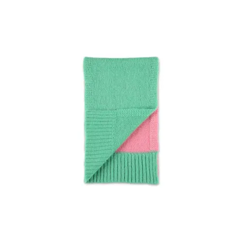 JW Anderson Вязаные шарфы Зеленый/Розовый Унисекс