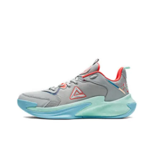 PEAK Slip-resistant Abrasion-resistant Low-top Basketball Shoes Men's Iron Gray PEAK Противоскользящие Износостойкие Низкие Топ Баскетбольные Кроссовки Мужские Железо Серый
