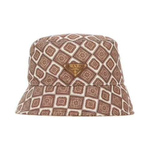 PRADA Шляпы ведра Умбра/Белый Женские
