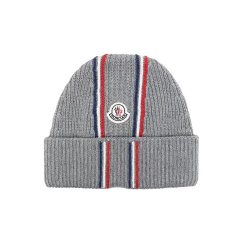 Moncler Шерстяные Шапки Серые Мужские