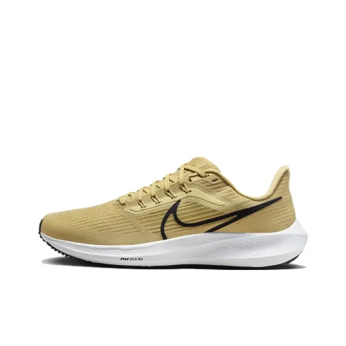 Nike Air Zoom Pegasus 39 Амортизаторы Slip-resistant Низкий топ Беговые кроссовки Мужские Золото-черный и Белый