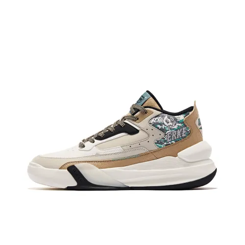 Erke Battery Panda Противоскользящие Устойчивые к истиранию MID Топ Скейтборд Кроссовки Мужской Пемзовый Серый Хаки